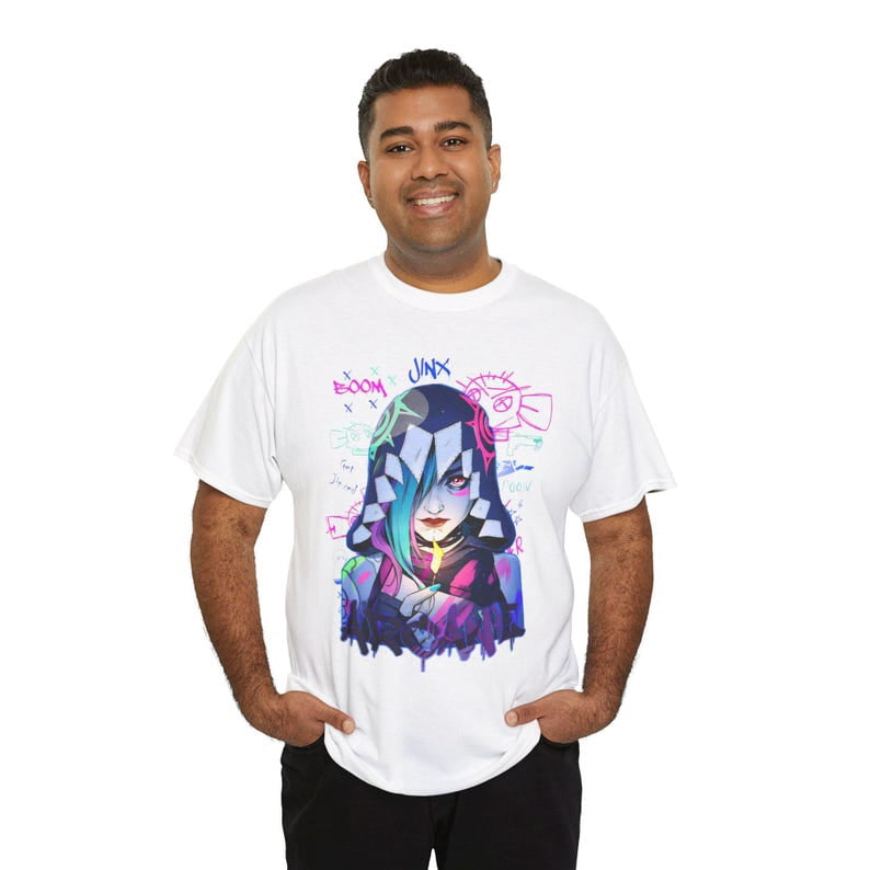 T-shirt Jinx Arcane - Design Anime Japonais - Coton Régulier Unisexe - Taille Normale