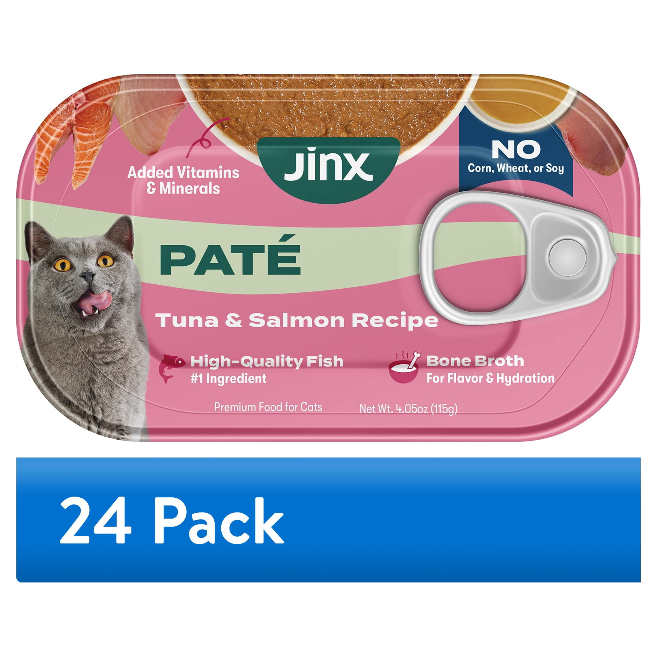 (24 pack) Jinx Tuna & Salmon Paté Cat Wet Food, 4.05 oz Can