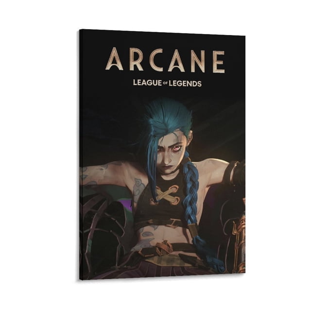 Coll Poster Drawing Jinx&Vi Anime TV Poster Cool Poster Decorative Painting Canvas Wall Art ...