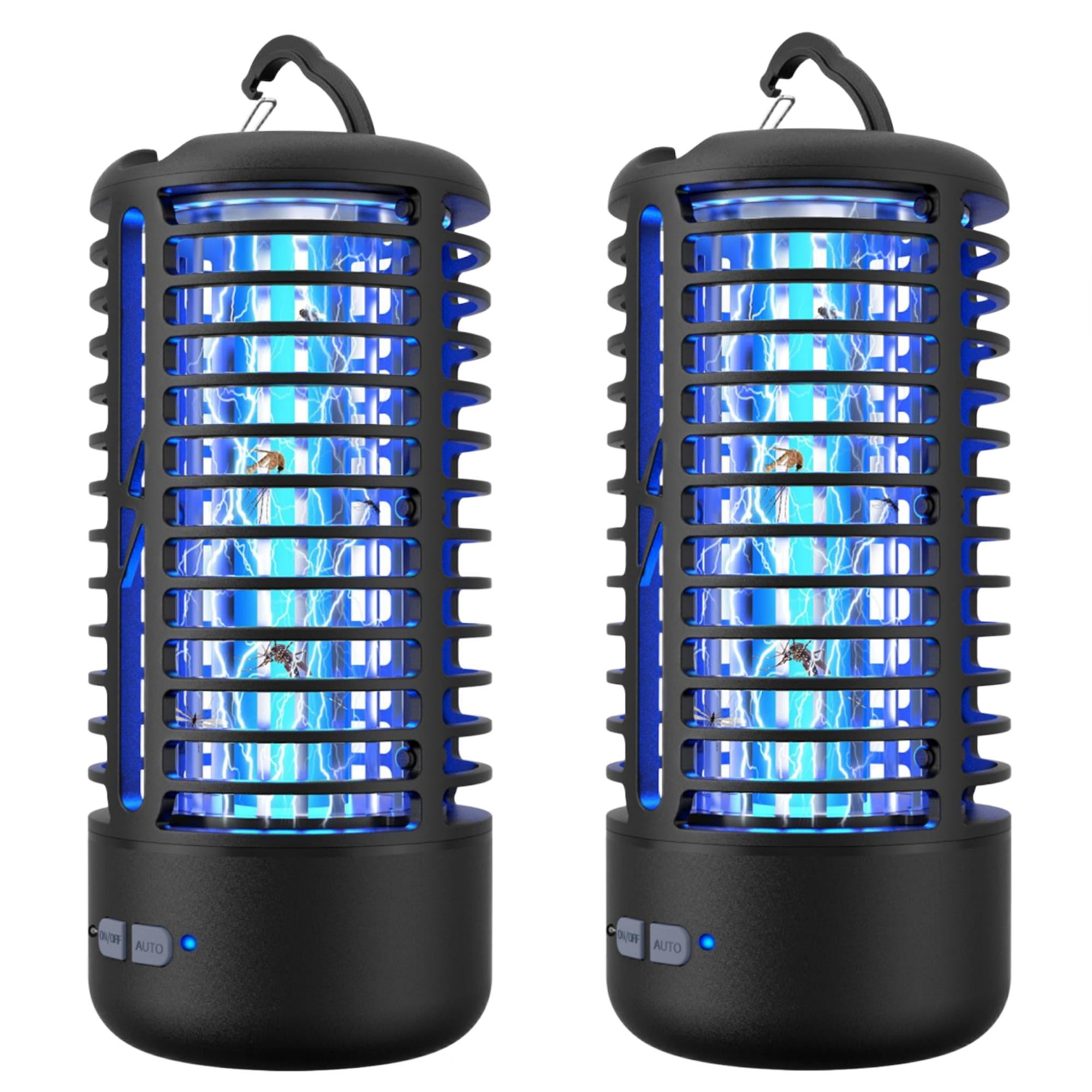 Jinyeda Bug Zapper Indoor Outdoor, 2 Pack Rechargeable Mosquito Zapper with Auto-Sensing for Home, Patio, Backyard, Camping