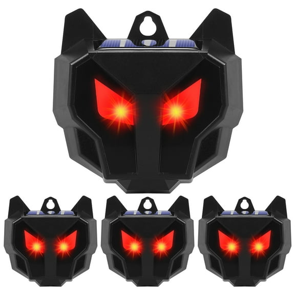 Jinyi 4 Pack Solar Powered Nocturnal Wild Animal Repeller Bionic Eyes Predator Light