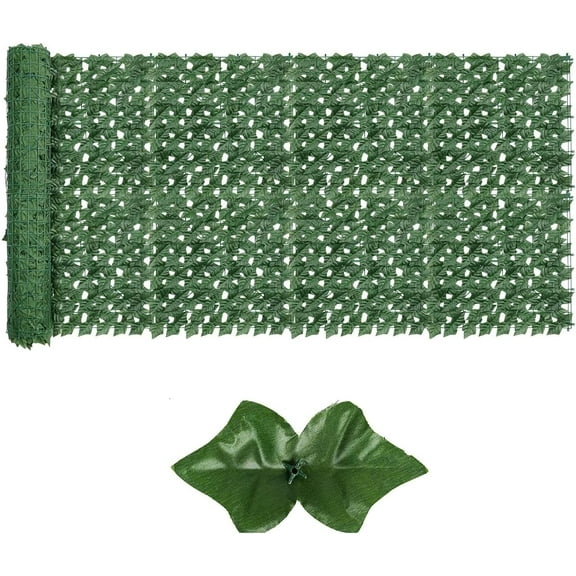 Jinyi Artificial Ivy Privacy Fence Screen 40"x118" UV-Anti Fake Leaves Plant Vine Ideal for Indoor Outdoor Garden Decor