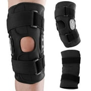 Jinyi Deluxe Hinged Knee Brace for Knee Pain Relief, Black, XX-Large