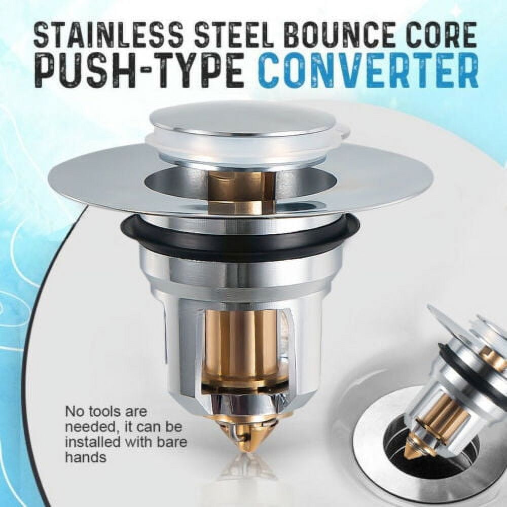 Jinyi Drain Filter Pop Up Stainless Steel Push Type Bounce Core