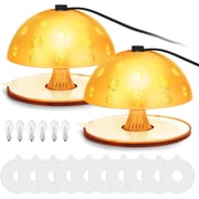 KingFurt Flea Traps for Inside Your Home 2 Pack  Fleas Killer w/4 Sticky Pads & 6 Bulbs, Fleas Light Trap for Indoor