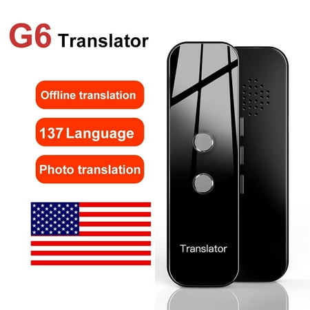 Jinyi G6 Smart Multi Language Voice Translator, Black
