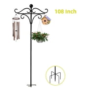 KingFurt shepherds hook heavy duty,108 inch shepards hook with 5 Base Prongs, Ideal for Bird Feeders and Garden Decor