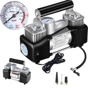 KingFurt Heavy Duty Portable Air Compressor Car Tire Inflator Electric Pump Auto 12V
