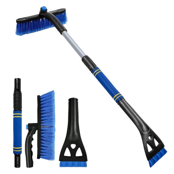 KingFurt Ice Scrapers for Car Windshield, Upgraded 31 Inch Snow Scraper and Brush Combo Extendable 360 Pivoting Ice Snow Removal Tool for Car, Truck, SUV