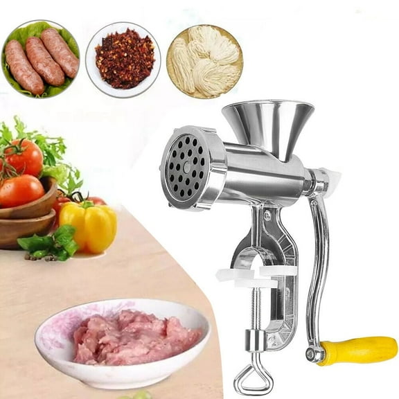 KingFurt Meat Grinder, Mincer Stuffer Hand Manual Filler Maker Machine Kitchen Tool