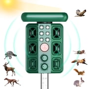 JINYI Solar Animal Repeller with Motion Detection - Deer, Coyote, Rabbit Deterrent for Yard
