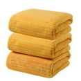 thumbnail image 1 of Jioakfa 3 Pack Extra Large Bath Towel Sheet Set, Oversized Bath Sheet Towels For Adults Soft Highly Absorbent Quick Dry Towels Set For Bathroom Hotel Spa, Shower, Washroom, Yellow 30*14Inch, 1 of 5