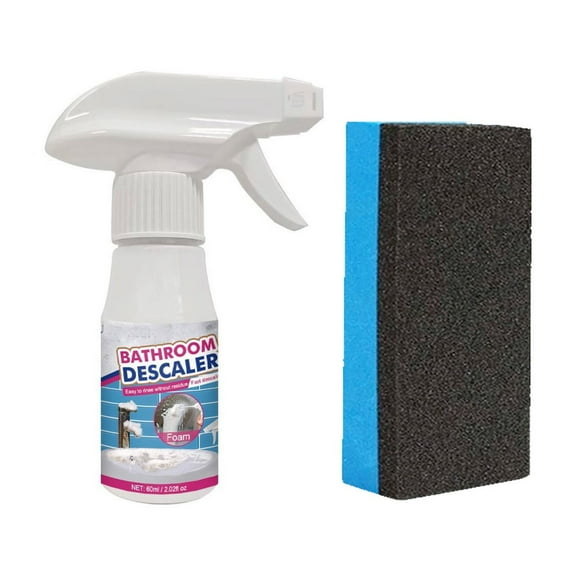 Jioakfa Bathroom Cleaner Spray Stubborn Stains Cleaner,Limescale Cleaner,Bathroom Foam Cleaner Spray,Bathroom Descaler Cleaner,All-Purpose Bathroom Descaler Foam Spray B 60Ml
