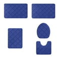 thumbnail image 1 of Jioakfa Bathroom Rug Set 5 Piece, Memory Foam Bath Mat Set, Super Absorbent Bath Mats For Bathroom - Non-Slip & Machine Washable Bath Rugs - Dry Quickly Bath Rugs Blue 5 Piece, 1 of 7