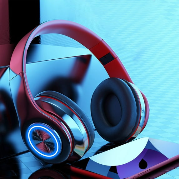 Jioakfa High Value And High Craftsmanship Headset Bluetooth Headset Wireless Call Headset Subwoofer Live 5.0 Bluetooth Headset Watermelon Red Free Size