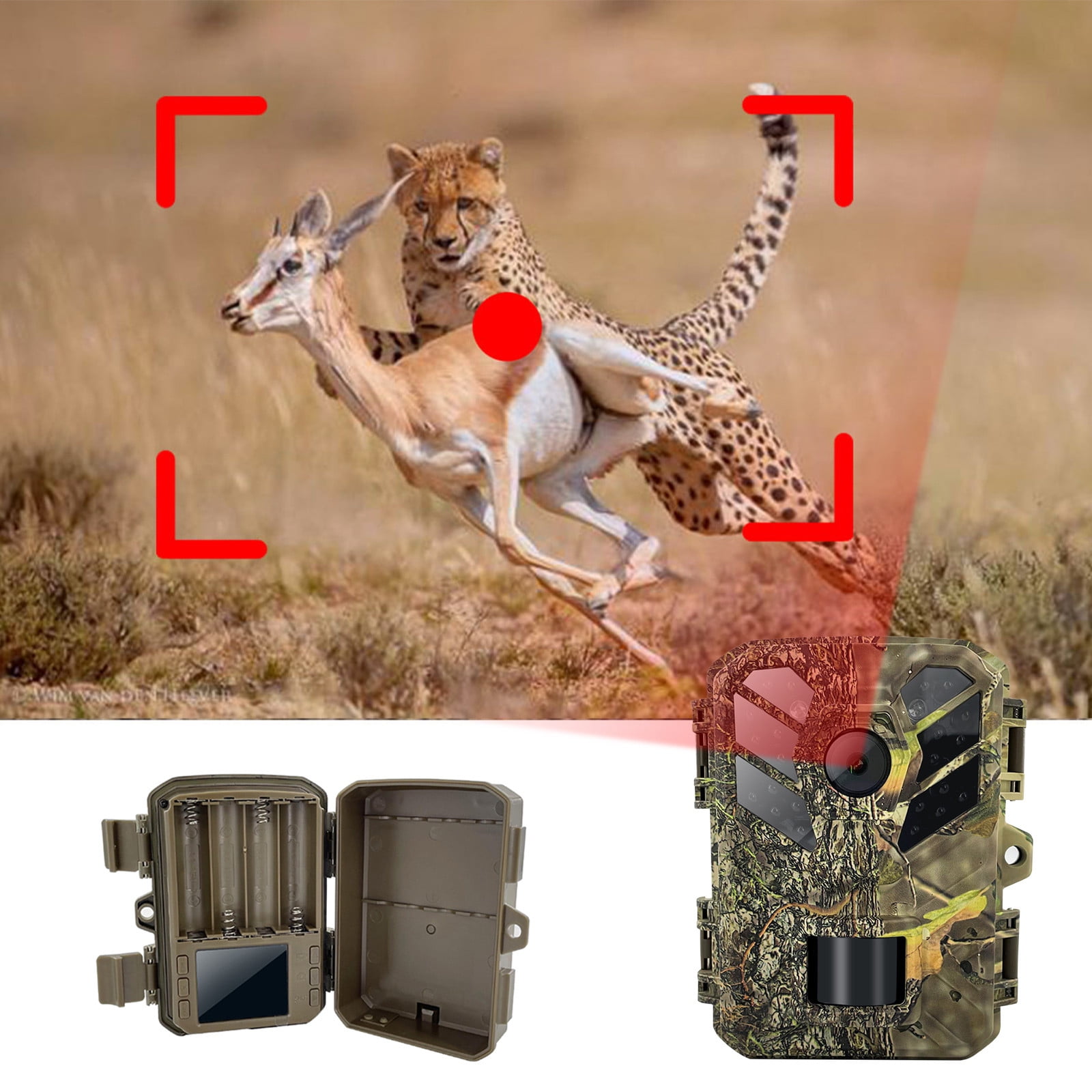 Jioakfa Mini Camera Hunting Camera Game 1080P 24Mp Camera With Night