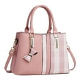 thumbnail image 1 of Jioakfa Purse And Handbags For Women, 3 Zip Compartments Tote Bag Designer Shoulder Purse Top Handle Satchel Bags Pink, 1 of 6