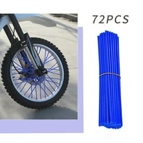 Jioakfa Spoke Skins Spoke Covers, Bike Spoke Skins, 72Pcs Bike Wheels Cover Decoration Protector For Motocross Motorcycle Bicycle Wheelchair Bmx Mtb Road Mountain Blue Free Size