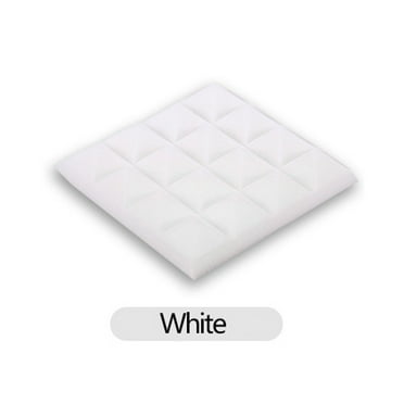 Jioakfa Thick Acoustic Foam Panels,Sound Panels Wedges Soundproof Foam Padding Sound Insulation Absorbing,Suitable For Studio,Piano Room,Home,Ktv,Meeting Room,Etc White