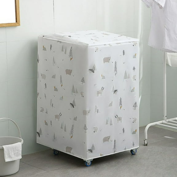 Jioakfa Washer And Dryer Covers - Washing Machine Cover Washer Machine Protector For Top Load And Front Load - Waterproof And Dustproof With Smooth Zipper Multicolor 22.44X22.05X34.25In