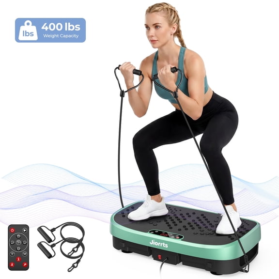 Jiorrts Curved Vibration Plate Exercise Machine for Weight Loss & Body Shaker Machine, Extra Large Vibration Platform Machine,400lbs Capacity, Low Noise Shake Plate for Home