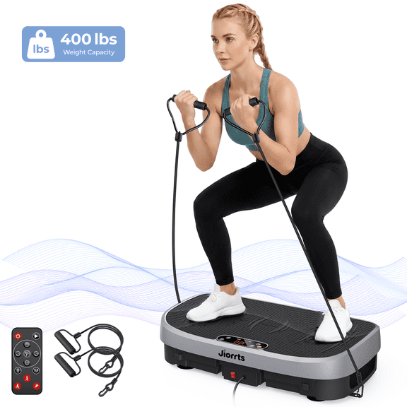 Jiorrts Curved Vibration Plate Exercise Machine for Weight Loss & Body Shaker Machine, Extra Large Vibration Platform Machine