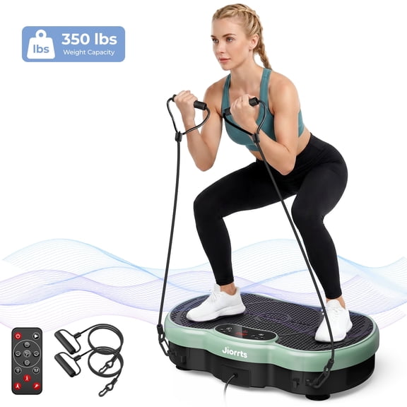 Jiorrts Vibration Plate Exercise Machine, Vibration Plate for Lymphatic Drainage Weight Loss, 350Lbs Capacity Full Body Workout Vibrate Fitness Platform for Home Women Men