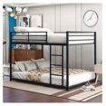 Jiowenm Junior's Metal Bunk Bed Frame for Kids, Full Size Low Profile
