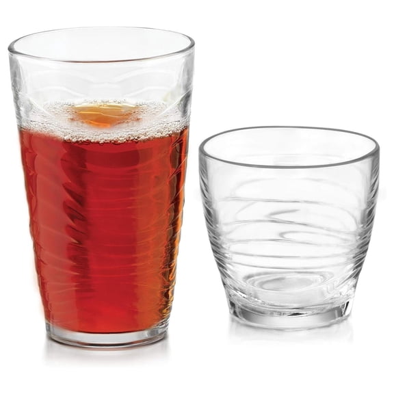 Jiowenm Orbita 16-Piece and Rocks Glass Set