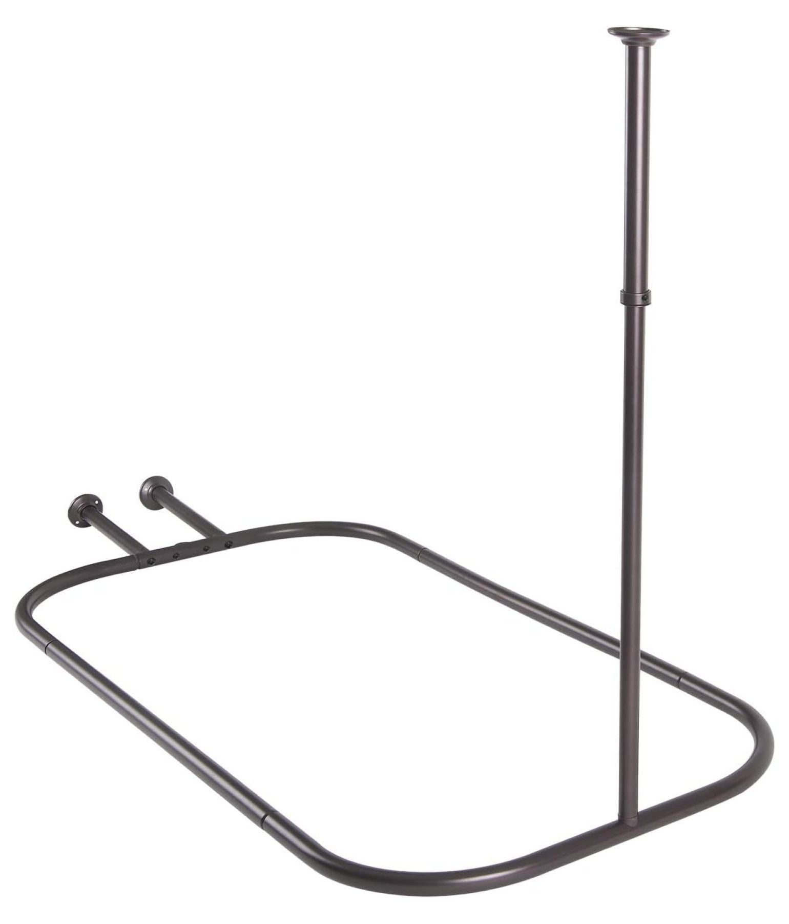 Oil Rubbed Bronze Oval Wall and Ceiling Mounted Shower Curtain Enclosure