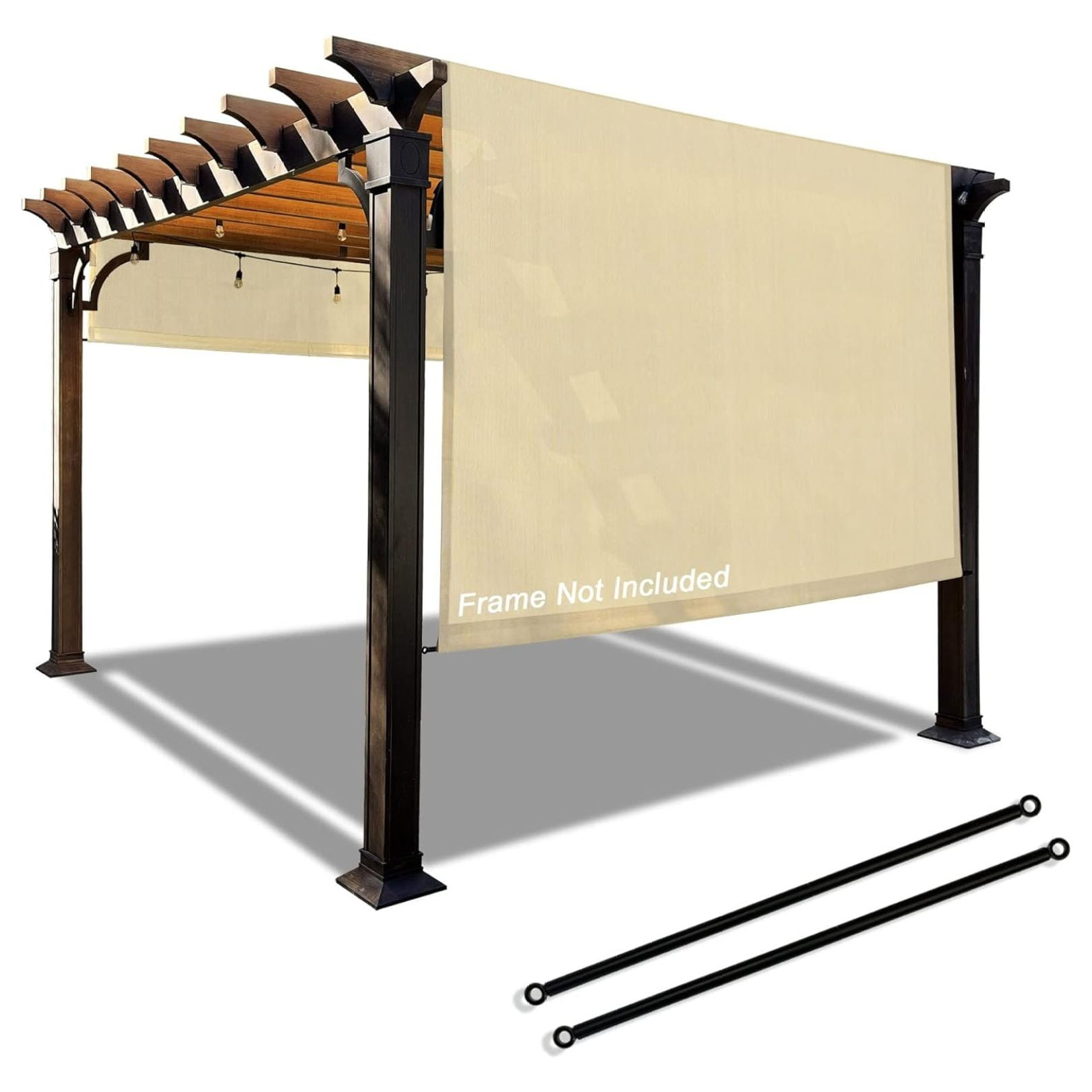 Jiowenm Universal Breathable Pergola Cover - Pergola Replacement Canopy ...