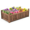 Jiowenm Wooden Raised Garden Bed, 46" L x 24" W x 16" H Outdoor