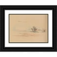 thumbnail image 1 of Jirō Takeuchi 18x14 Black Ornate Wood Framed Double Matted Museum Art Print Titled - Hogajo, Eg.14 (1901), 1 of 5