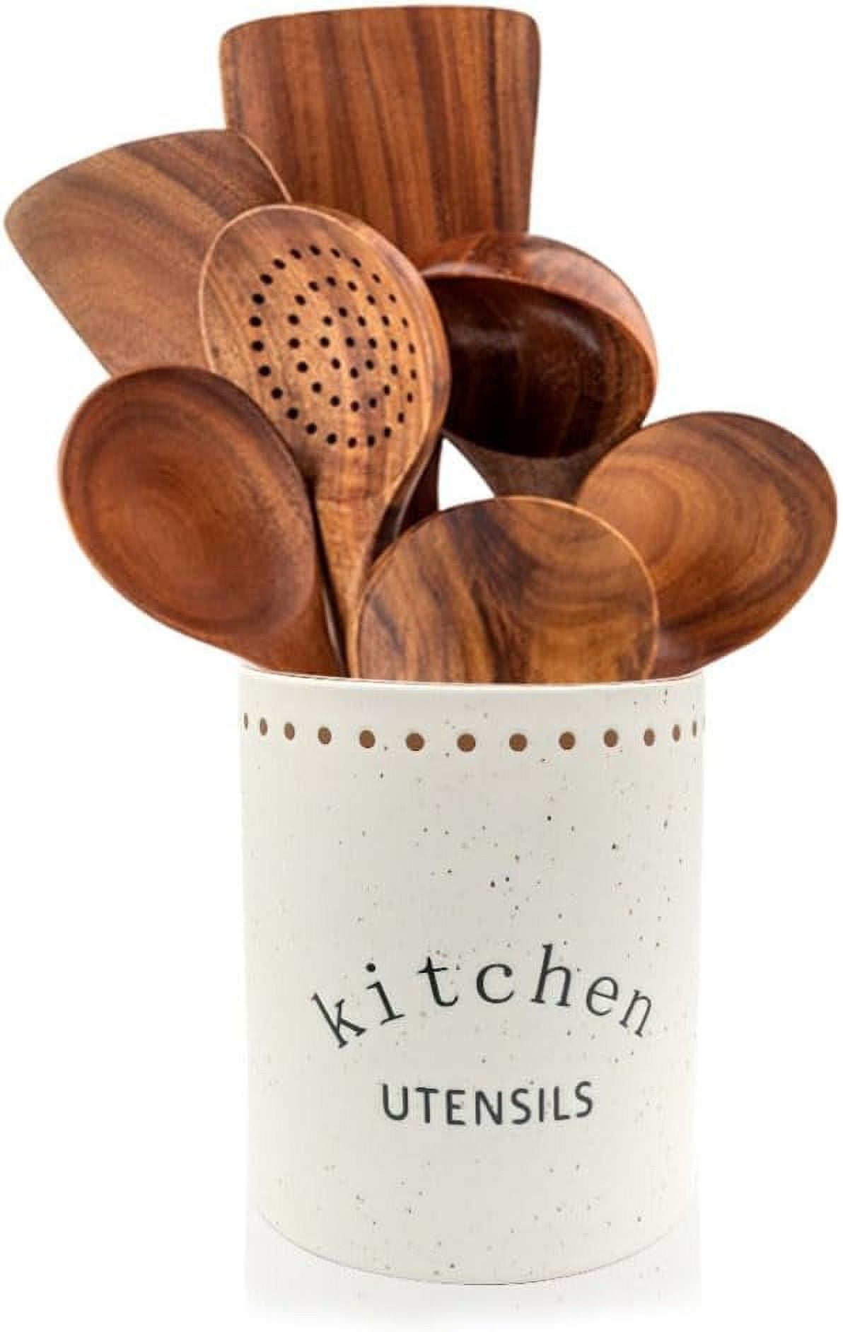 Jitejoe Kitchen Utensil Holder for Countertop,7.2" Ceramic Utensil