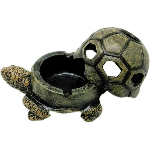 Jitejoe Turtle Ashtrays for Cigarettes with Lid, Creative Cigar Ash Tray , Cute Resin Ash Holder for Indoor Outdoor Home Office and Car