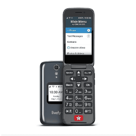 LIVELY Jitterbug Phones Flip2 - Flip Cell Phone for Seniors - Must Be Activated Phone Plan - Not Compatible with Other Wireless Carriers - Graphite Flip Phone
