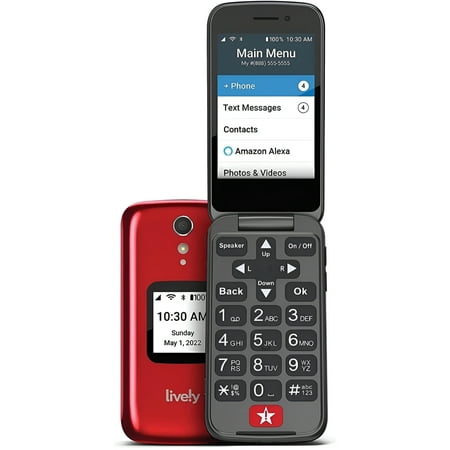 Lively™ - Jitterbug Flip2 Cell Phone for Seniors - Red