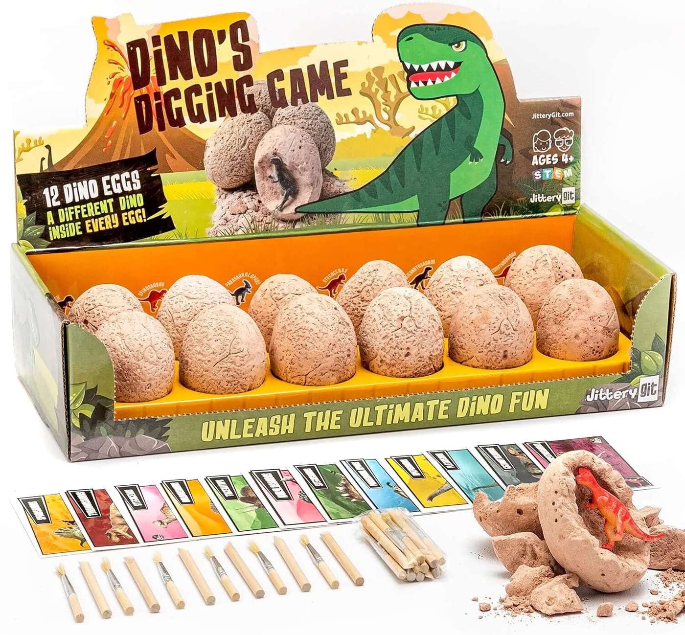 Dinosaur egg fossil toy top