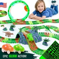 JitteryGit Dinosaur Toys for Boys Race Car Track STEM Vehicle Playsets for Kids Toddler Ages 3 4 5 6 7 8 Year Olds