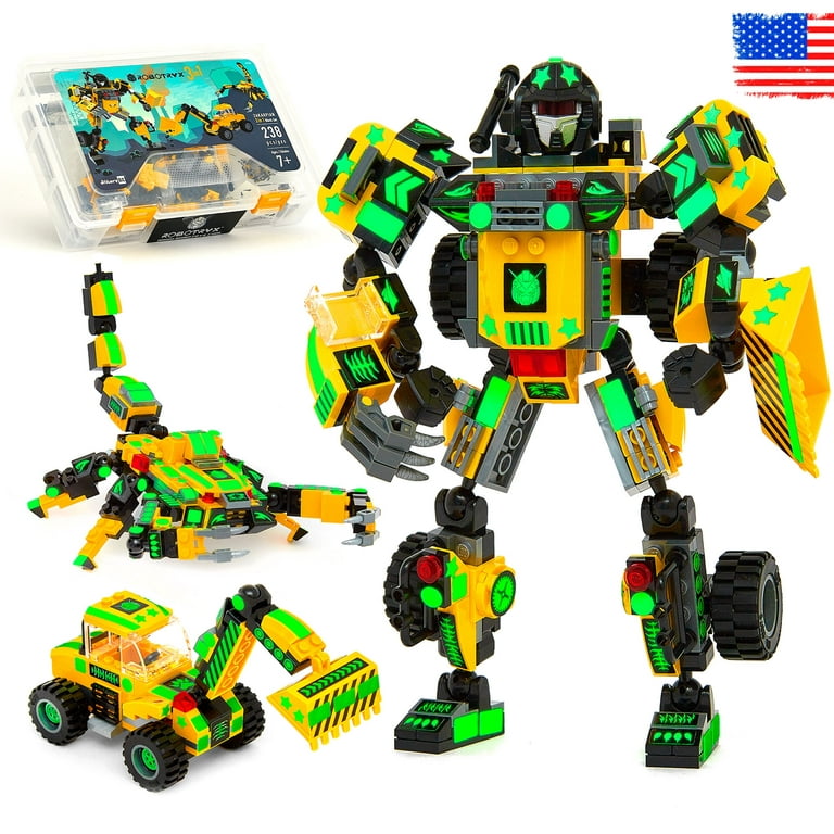 Jitterygit Robot Stem Toy | 3 in 1 Fun Creative Set | Construction Building Toys