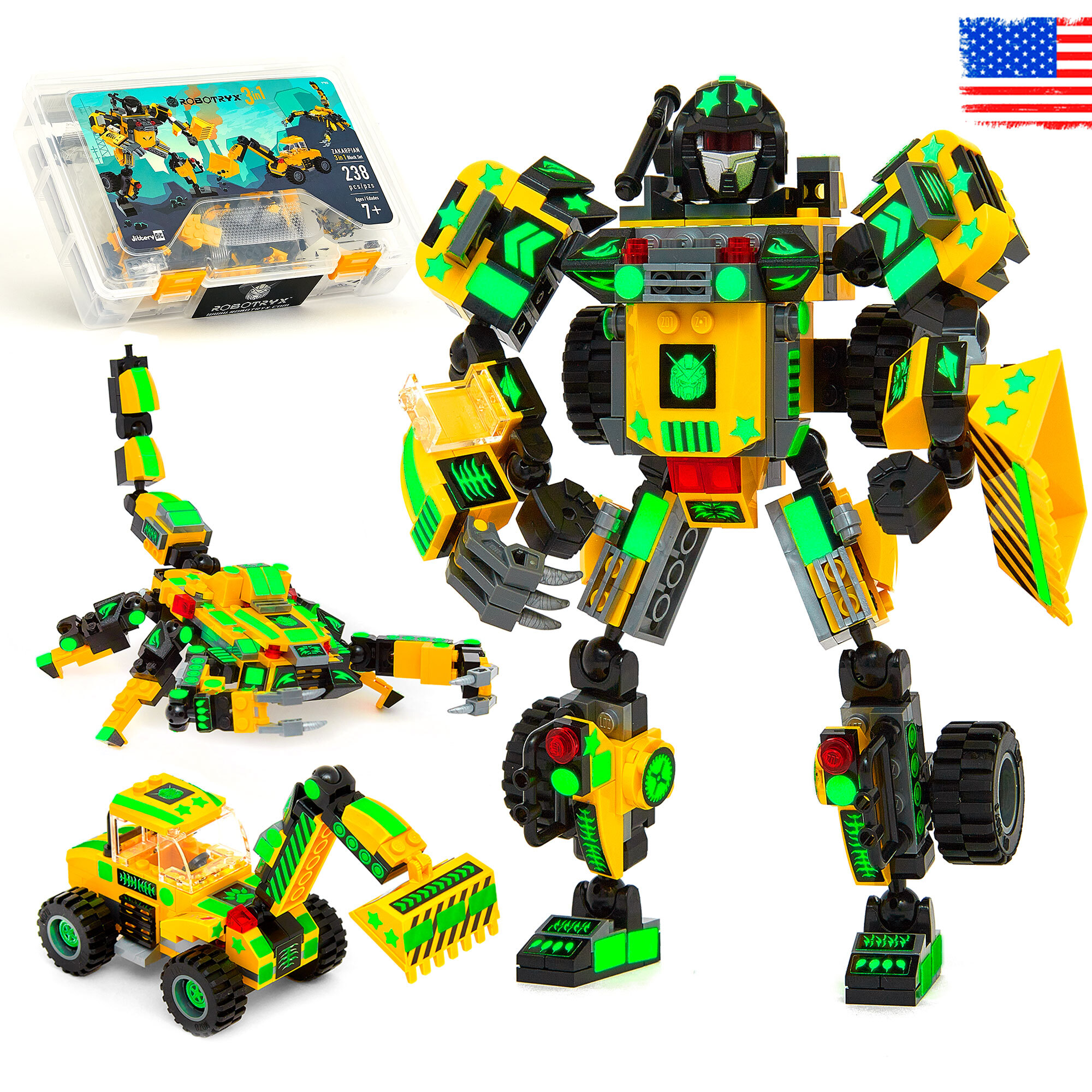 JitteryGit Robot STEM Building Toys for Boys | Christmas Gifts for Kids Ages 7 8 9 10 11 12 13 14 - image 1 of 9