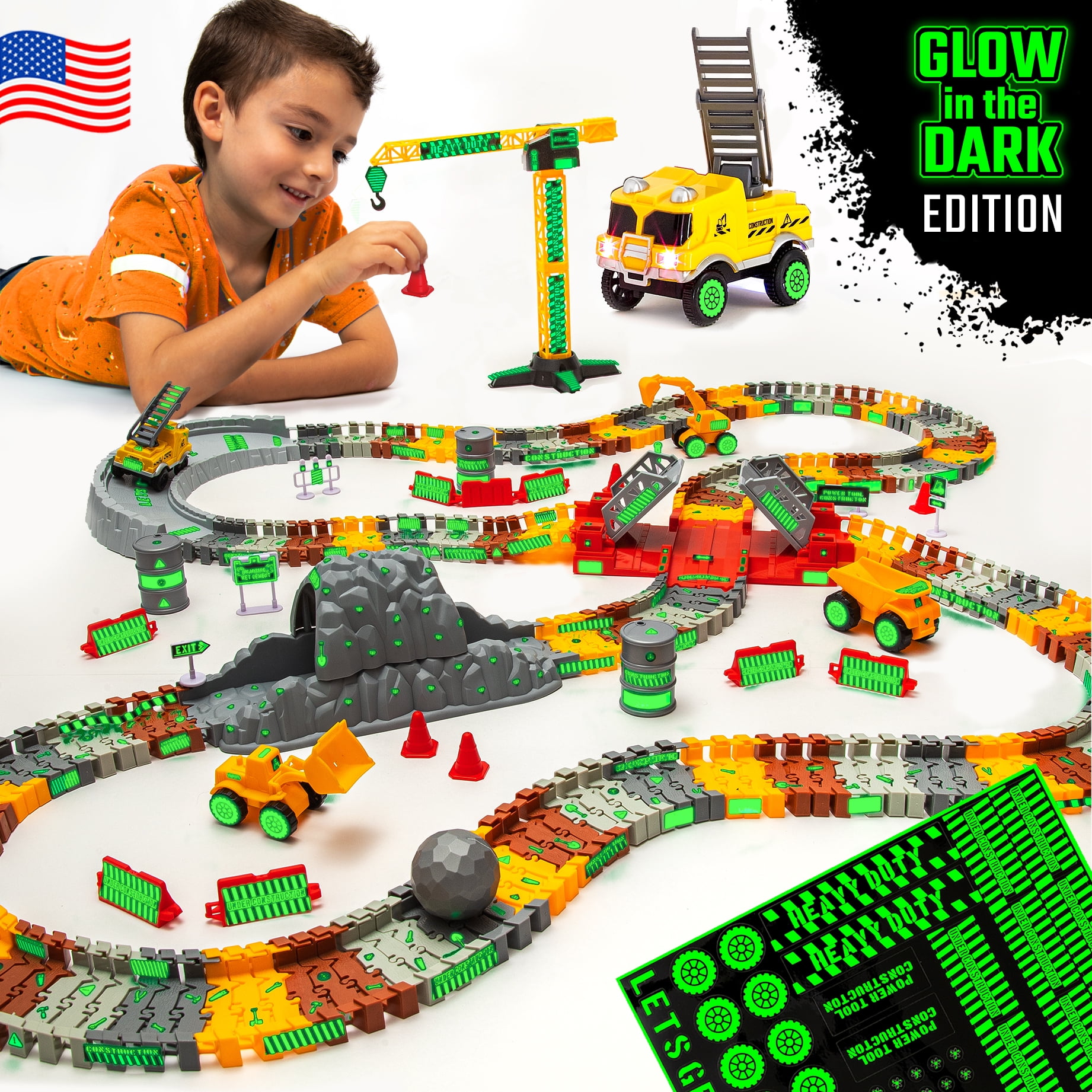  OR OR TU Toys for Boys 5-7, Race Track for Toddlers 3
