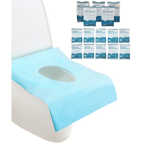 Jitty Disposable Toilet Seat Covers(50 Pack) XL Thick Waterproof Paper Toilet Seat Cover for Adults Teens Kids Office Hotel Travel Public Restroom Camping