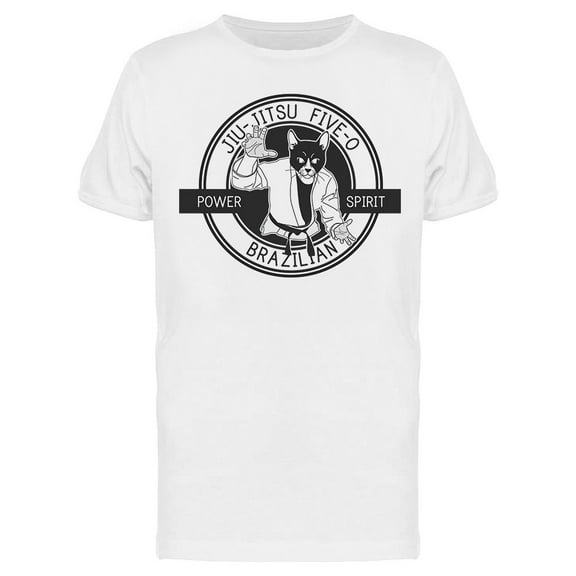 Jiu Jitsu Cat T-Shirt Men -Image by Shutterstock, Male 3X-Large