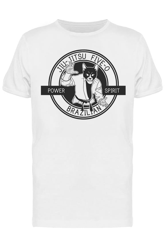 Jiu Jitsu Cat T-Shirt Men -Image by Shutterstock, Male Medium