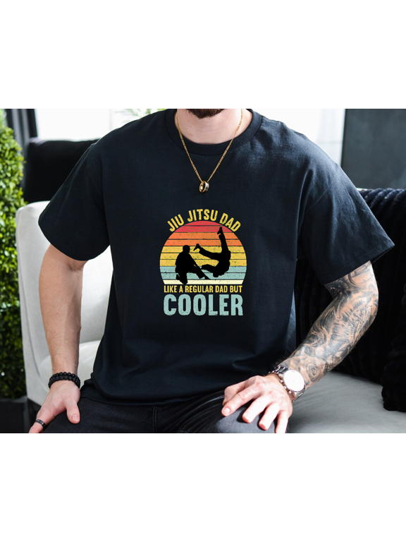 Jiu Jitsu Dad Like A Regular Dad But Cooler Vintage Unisex T-Shirt, up to size 3XL.