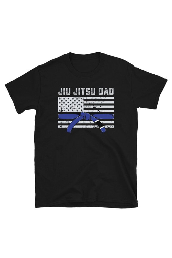 Jiu Jitsu Dad Shirt Police Thin Blue Line Jiujitsu Dad Tshirt Brazilian JiuJitsu Dad BJJ D
