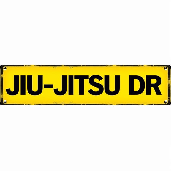 Jiu-Jitsu Drive Sign 16*4 Inches "JIU-JITSU DR" Gym Dojo Martial Arts Themed Decor