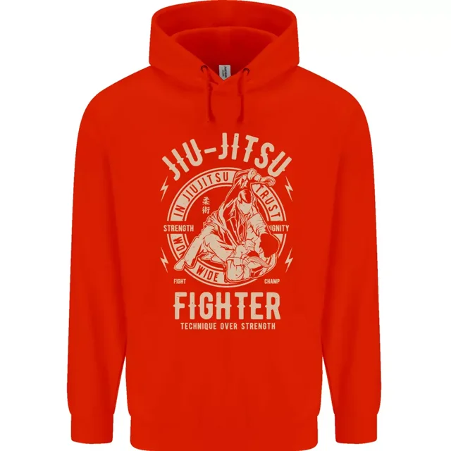 Jiu Jitsu Fighter Mixed Martial Arts MMA Mens 80% Cotton Hoodie ...