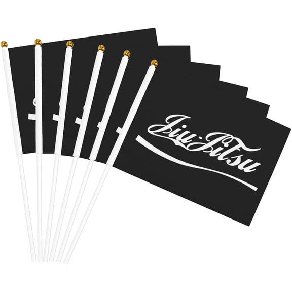 Jiu Jitsu Flag 5x8 In Outdoor Decoration Handheld Stick Flags Six Piece